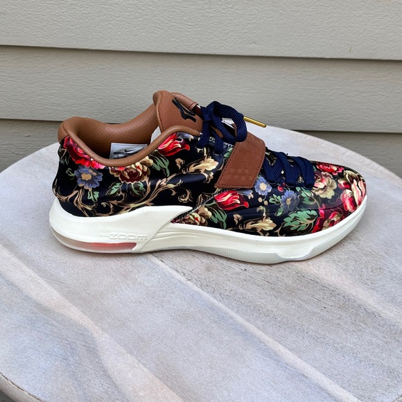 Nike KD 7 EXT Floral QS Mens Basketball Shoes Navy Hazelnut 726438-400 Size 11 main image 13